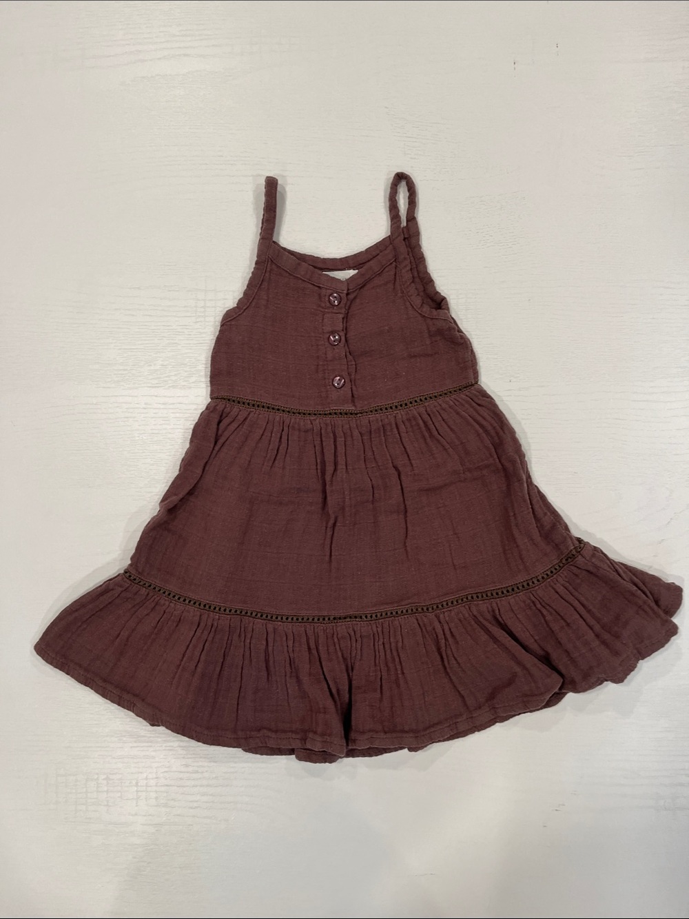 Jamie Kay Mauve Tiered Cotton Sundress